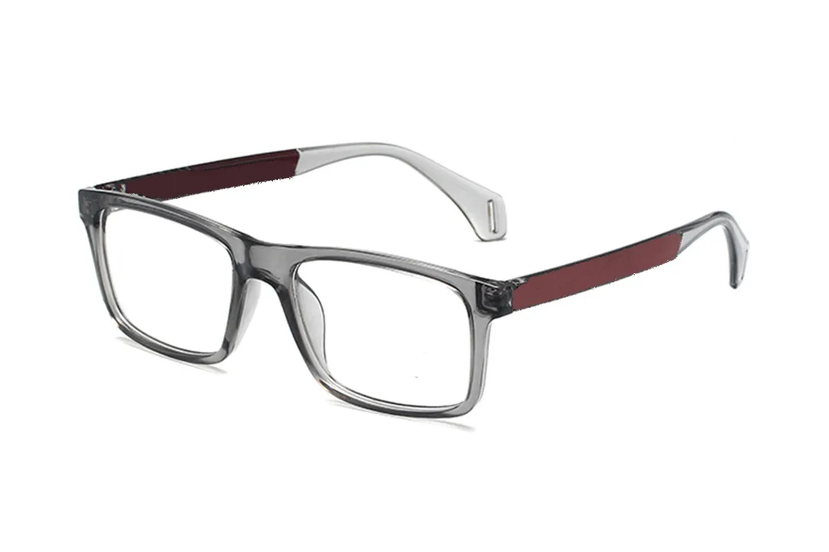 NWE Brand Square Plain Solglasögon Optiska glasögon Kvinnor Rensar Anti Blue Light Blocking Glasses Frame Recept Transparent 279m