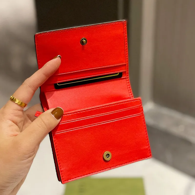 Fashionabla kvinnliga plånböcker av hög kvalitet körsbärsdekoration design män plånbok mynt pursar korthållare231c