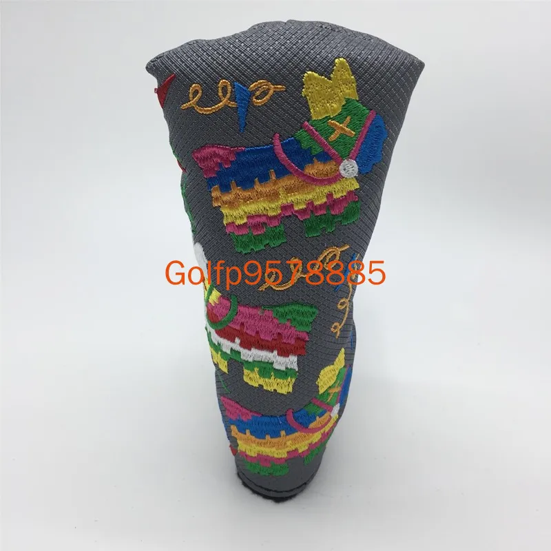 Golf Club Blade Putter Headcover Cinco De Mayo Sun Flower Super Rat Master Exclusieve Mallet Putter Blade Putter Cover 0704