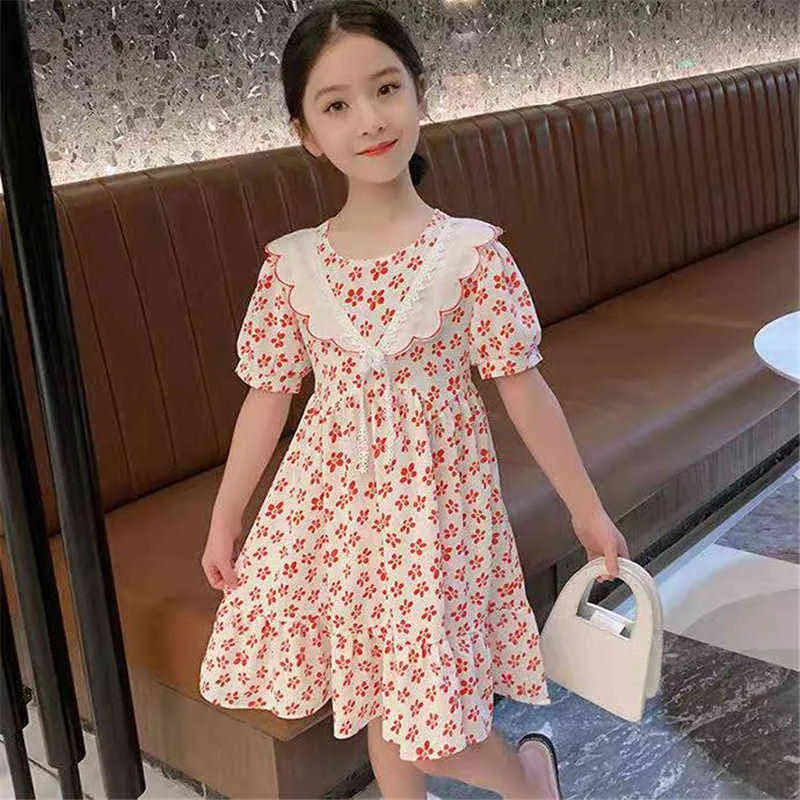 2022 Fashion Girls Dress Summer Cute Casual Kids Princess Dresses Costumes Children Party Clothes Vestidos Teen 4 6 8 10 12 år G220518