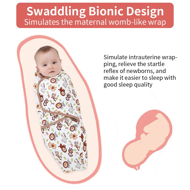 Baby Wrap Schlafsack aus reiner Baumwolle Born Swaddling Wrap Blanket Sleepsacks Infant Antikick Quilt für Babys im Alter von 06 Monaten 220527