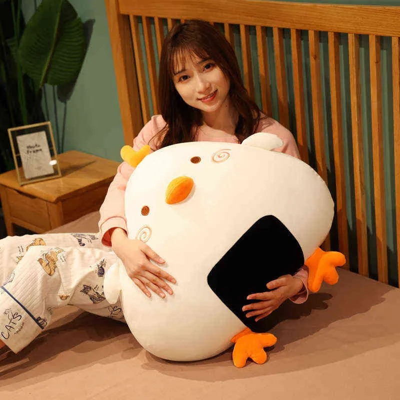 Cm Cute Sushi Duck Chicks Pop Standing Fatty Yellow White Ducks Squishy Cuddle Back Support Regalo bambini J220704