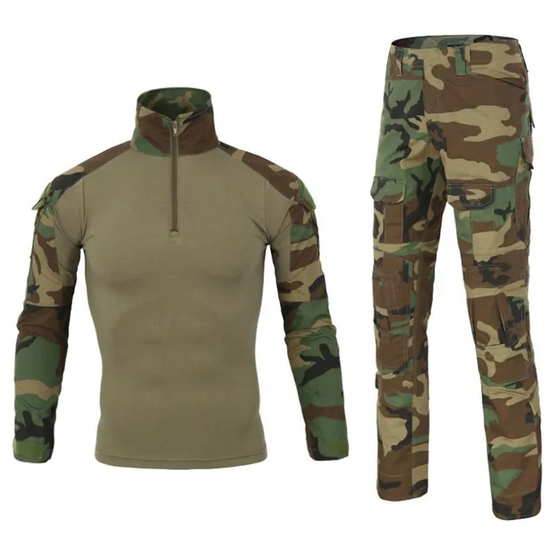 Uniforme tactique militaire, vêtements de camouflage respirants à séchage rapide, veste de bombardier, chemise, pantalon cargo, costume de combat, vêtements d'assaut 220803