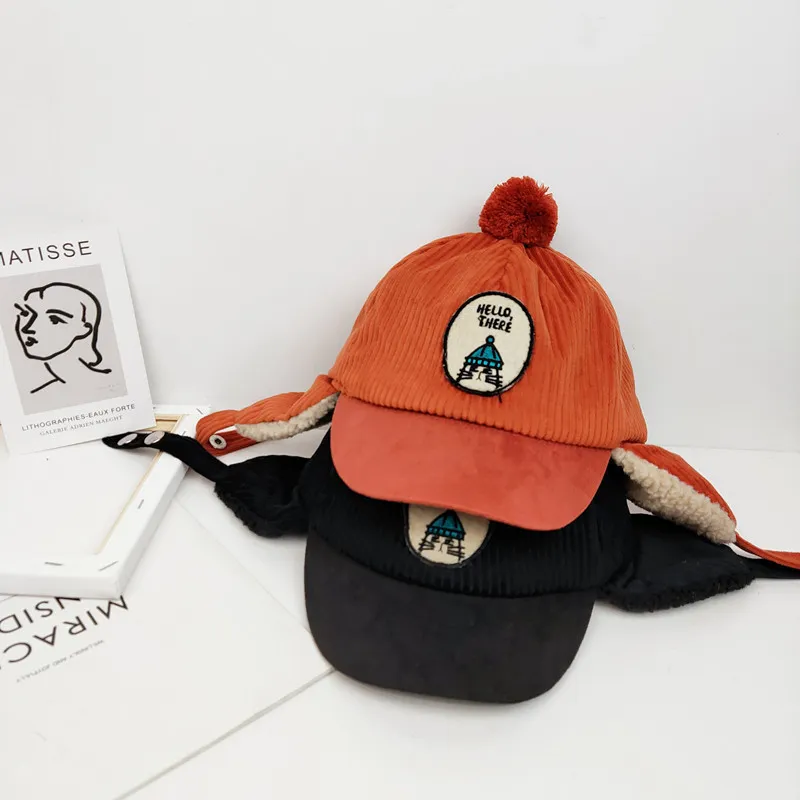 MILANCEL KAŻDE KAŻDEGO Zimowe chłopcy ciepłe czapki futrzaki kapelusz dla dziewcząt Carton Boys Caps 1-5 lat 220514