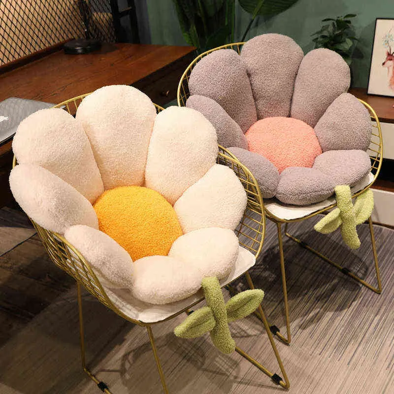 cmソフトフローラルぬいぐるみマット塗りつぶし植物花布団美しい人形の床椅子バック装飾J220704