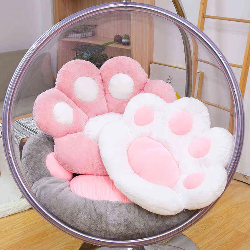 New Cat Bear Leg Plush Seat Cushion داخلي أريكة مملوءة بأريكة ملونة ديكور حيوان للأطفال هدية J220704