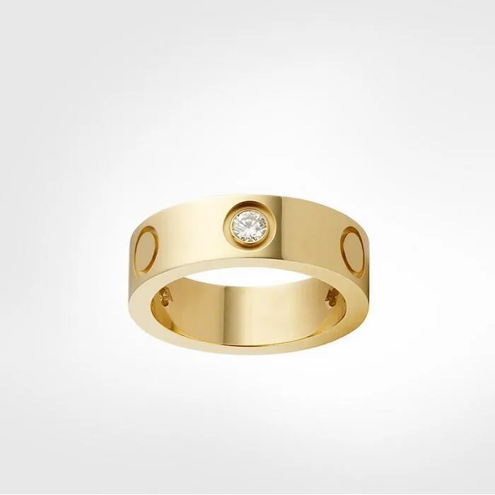 Liefde Schroef Ring heren Band Ringen 3 Diamon designer luxe sieraden dames Titanium staal Legering Verguld Ambachtelijk Goud Zilver Rose Nev284V