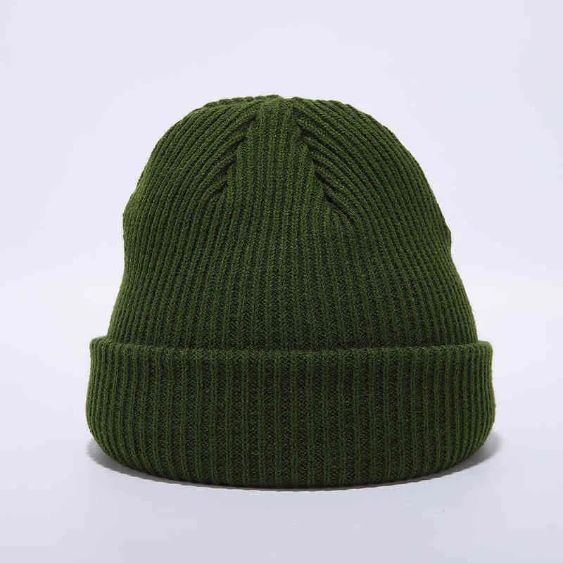 New Winter Women Solid Custom Knitting Hats Skullies Cap Men Diy Embroidery Print Knitted Hat Caps Gorros J220722