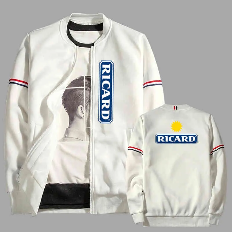 Baseball Uniform Golf New Style Printed Men's Bomber Jacket Casual Sport Jackets Ricard Stand Collar Sweater Coats Streetwear