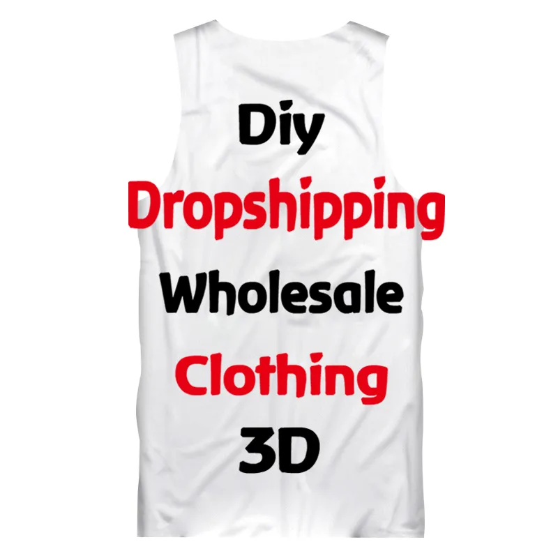 Ogkb Drop Großhandel Customized Tanktop Herren DIY Ihr eigenes Design 3D -Weste Singlets Custom Fitness ärmellose T -Shirts 220607