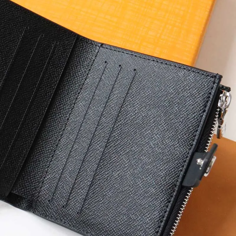 Männer Designer Brieftasche Frauen Mini Geldbörse Hohe Qualität Echtes Leder Kreditkarteninhaber Schwarz Mode Münzfach Visitenkarte Luxur230F