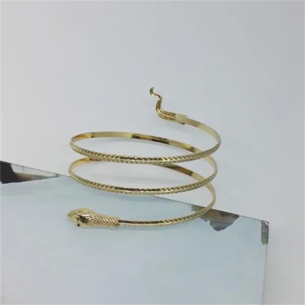 Вечерние барселеты в стиле панк, модные спиральные змеиные спиральные манжеты на плечо, повязка на руку, браслет, мужские украшения для женщин GC1488225E