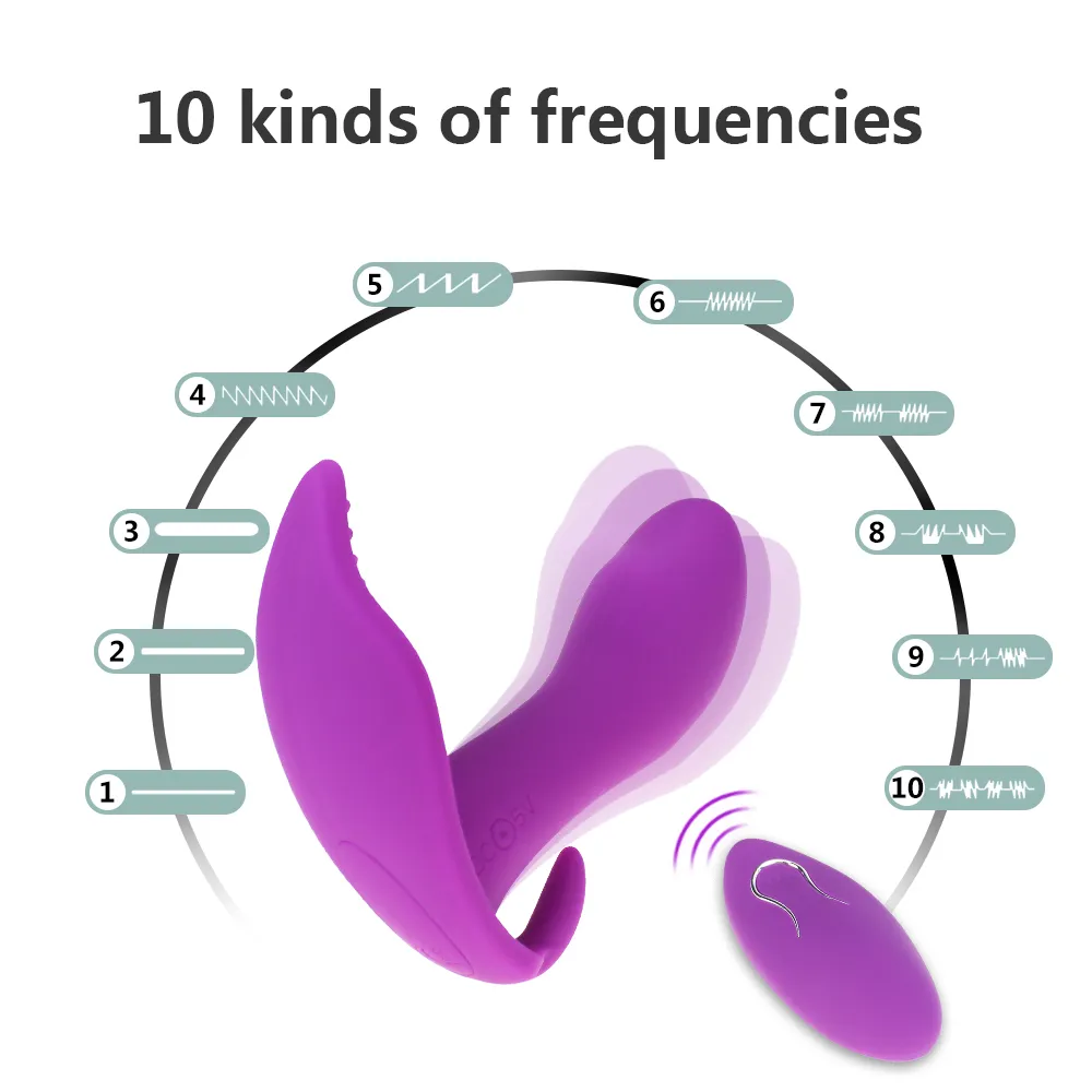 Vibratore del punto G del clitoride indossabile con telecomando Stimolatore del clitoride della vagina vibrante impermeabile Giocattolo sexy il divertimento delle coppie delle donne