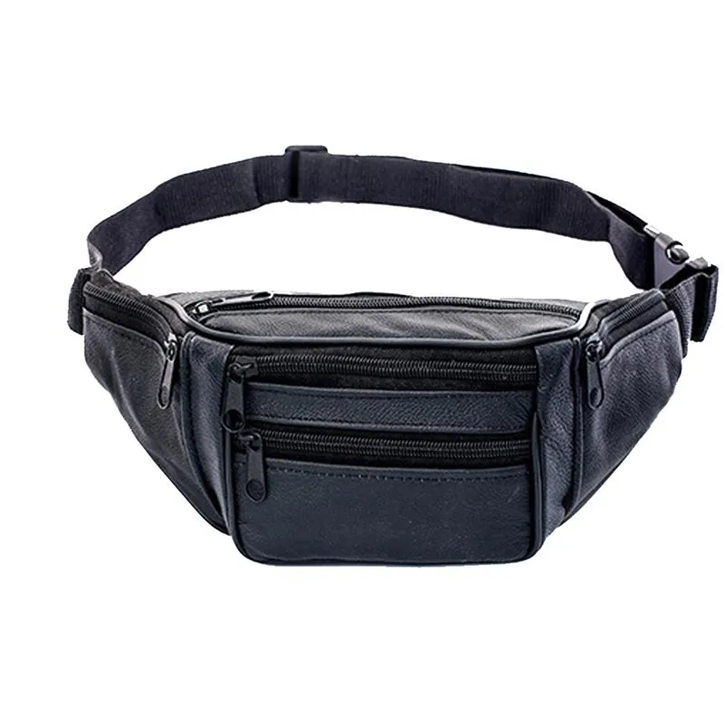 Waist Bags Fashion Men Genuine Leather Packs Organizer Travel Pack Necessity Belt Mobile Phone Bag2414