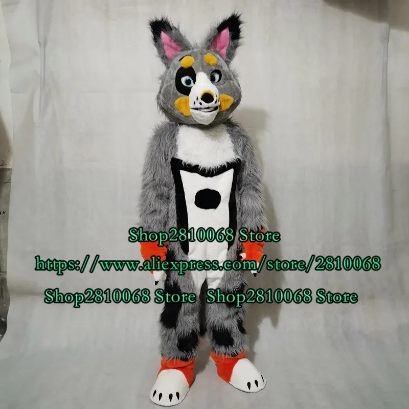 Maskottchen Puppe Kostüm Lange Haare Fuchs Hund Maskottchen Kostüm Pelzige Cartoon Geburtstag Party Fancy Kleid Erwachsene Größe 1147