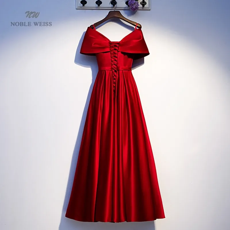 Vestido de noite vermelho escuro vneck vestidos mulher festa noite aline vestidos de noite para mulher 220705