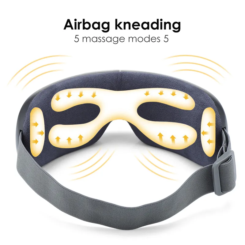 Masager oka 4D Ciśnienie powietrza wibracja Opieka oka instrument zmęczeni Zmęczenie kompresji Bluetooth Muzyka inteligentna masaż okulary 220514