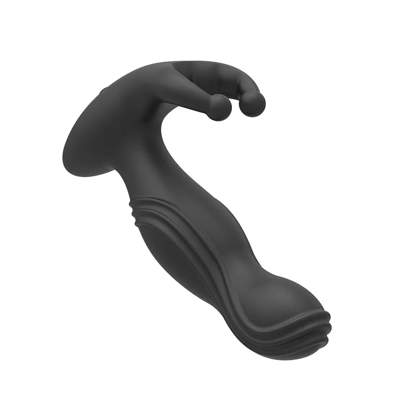 Stark vibrierender Prostata-Massage-Analplug mit Penis-Hodensack-Bondage-Hahn-Zange, Hintern-Vibrator, erwachsenes sexy Spielzeug für Männer