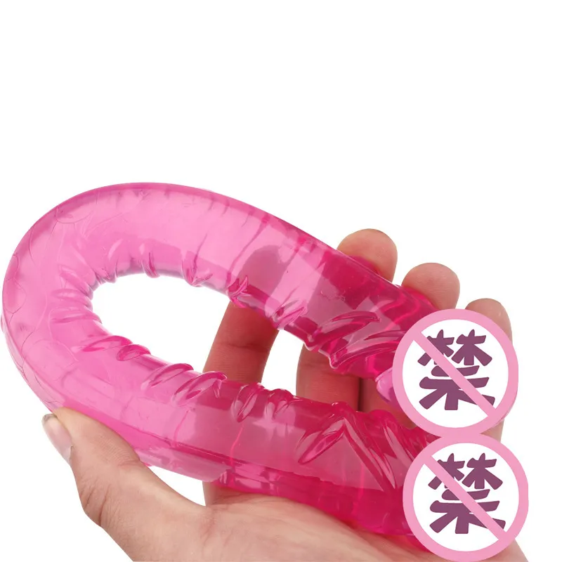 32 cm mjuk gelé dildo dubbel långa realistiska dildos kuk lesbisk vaginal anal plugg flexibel falsk penis för kvinnor sexiga leksaker