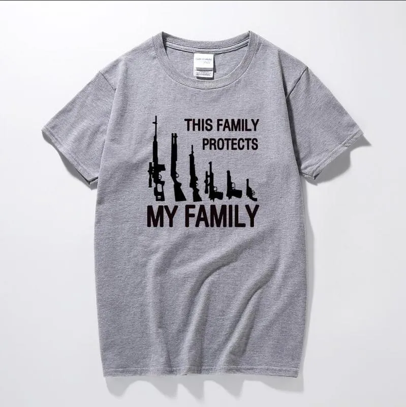 Deze familie beschermt mijn familiekanonnen grappig t -shirt mannen korte mouw geprinte katoenen cartoon t -shirt tops 2206248496765