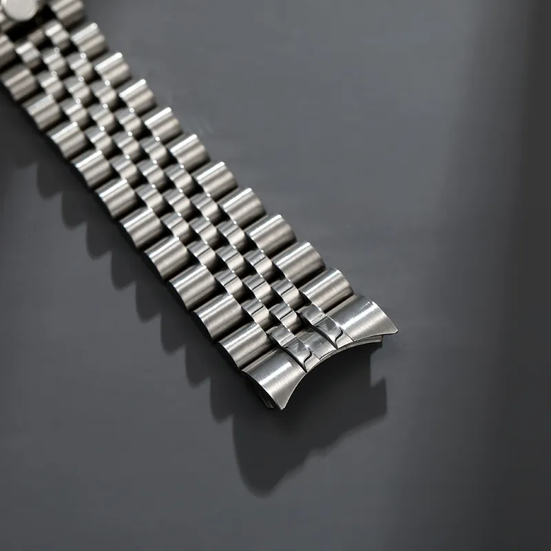 13mm 17mm 20mm 21mm 316L massief roestvrij staal Jubilee gebogen einde horlogeband band armband geschikt voor Rolex 220624