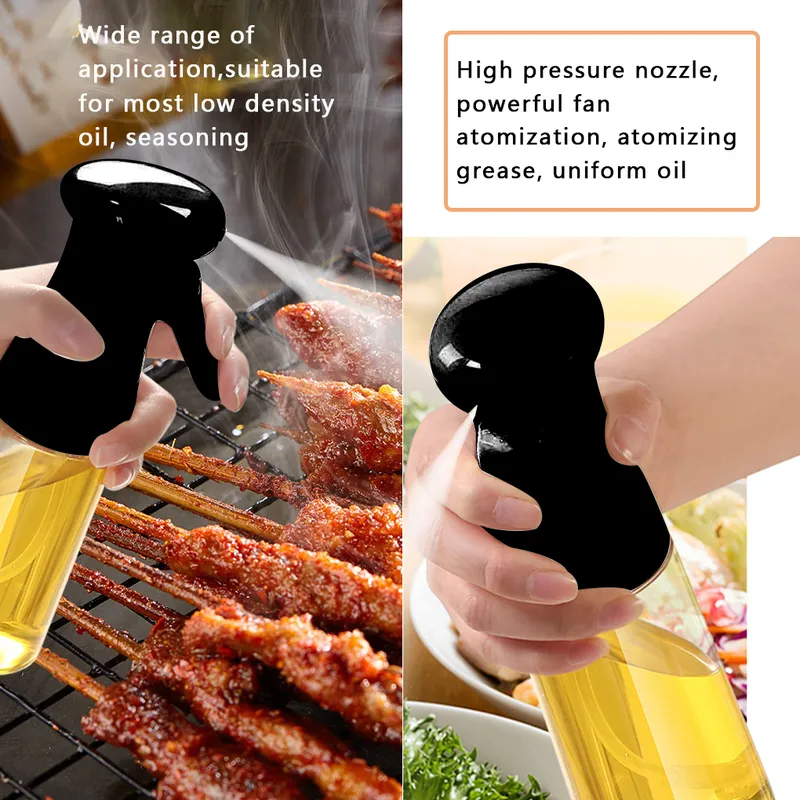 Sprayer Cooking 210 ml Big Spray Bottle Food Grad Spritzer Olive Oil For Air Fryer Kitchen Camping BBQ 220727