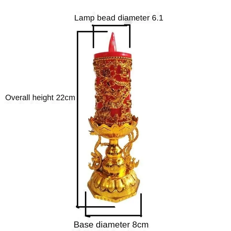 Lâmpada de vela eletrônica LED para Buda com lâmpada de vela de bateria em frente ao Buda Celebration Celebration Pillar Candles Decor 220527