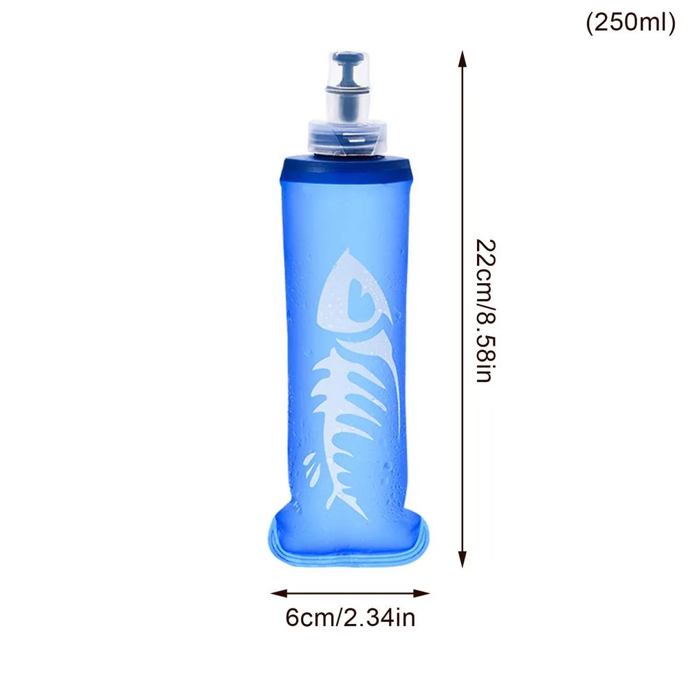 Running Sport Hydration Gear Bicycle Soft Water Bottle TPU Kolv Vattenväska Collapsible Folding Kettle Water Påsar