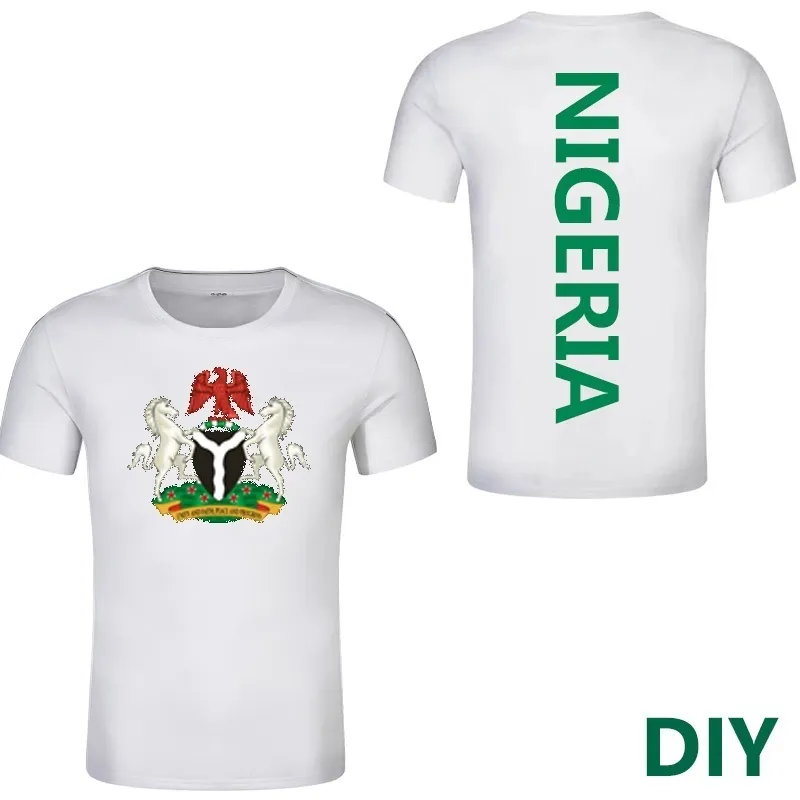 Nigéria t-shirt bricolage gratuit nom personnalisé t-shirt noir Jersey Nation drapeau guinée texte p o n t-shirt décontracté vêtements 220615