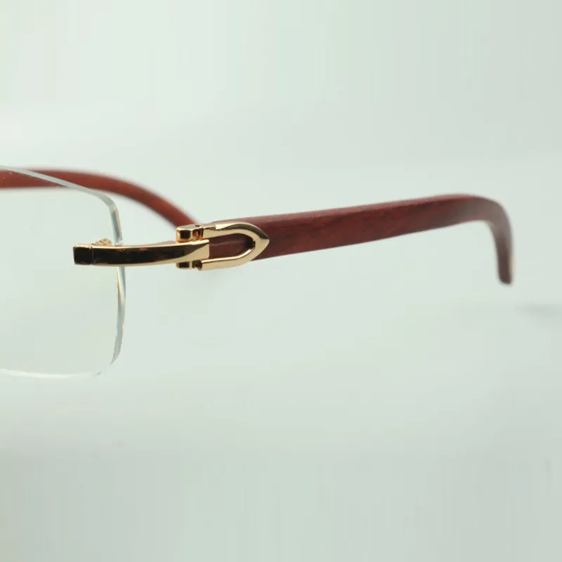 Montura de gafas lisas 3524012 con patas de madera originales y lentes de 56mm para unisex289x