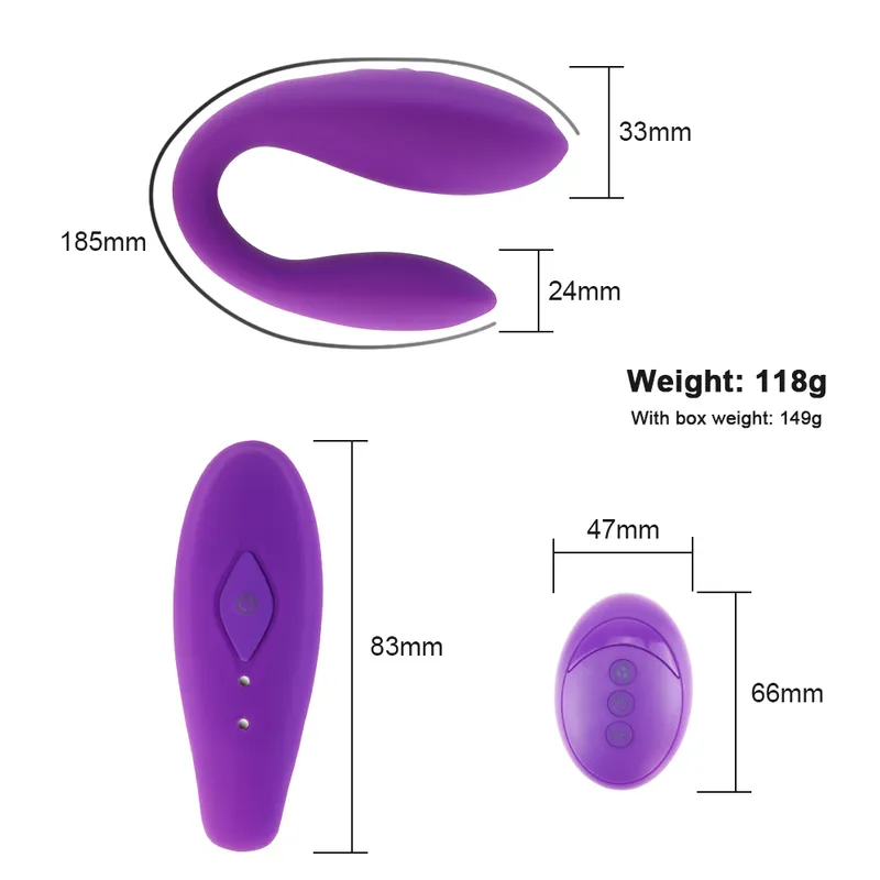 Panties Wireless Remote Control Clit Vibrator Quiet Dual Motor U Shape G Spot Stimulation Sex Toy for Women Couple Play 2203295788182