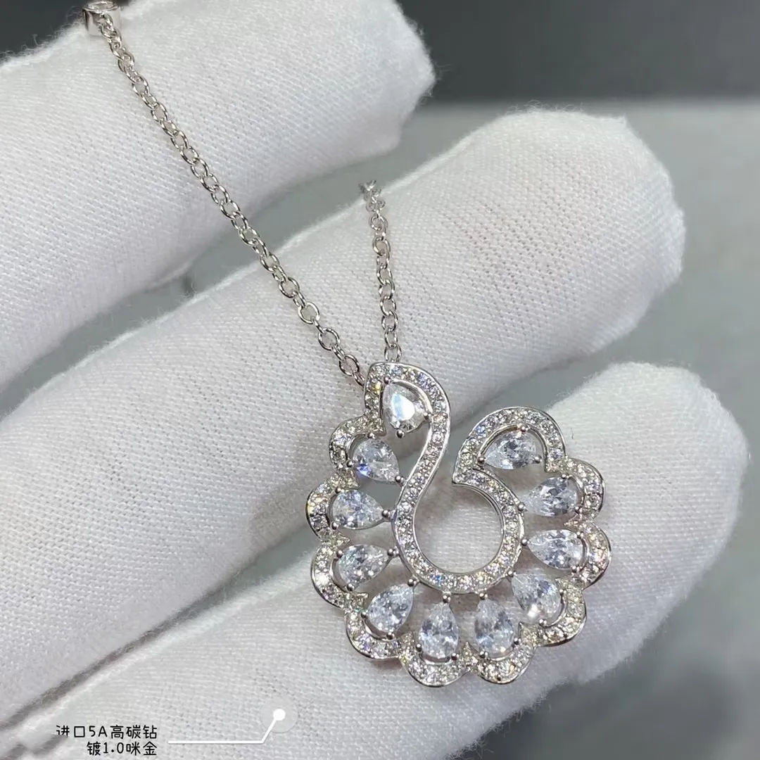Ожерелье, кружевное V-образное золото, толстое покрытие, 18-каратный высокоуглеродистый бриллиант, роскошная ниша, женская цепочка на ключицу, chord7209950