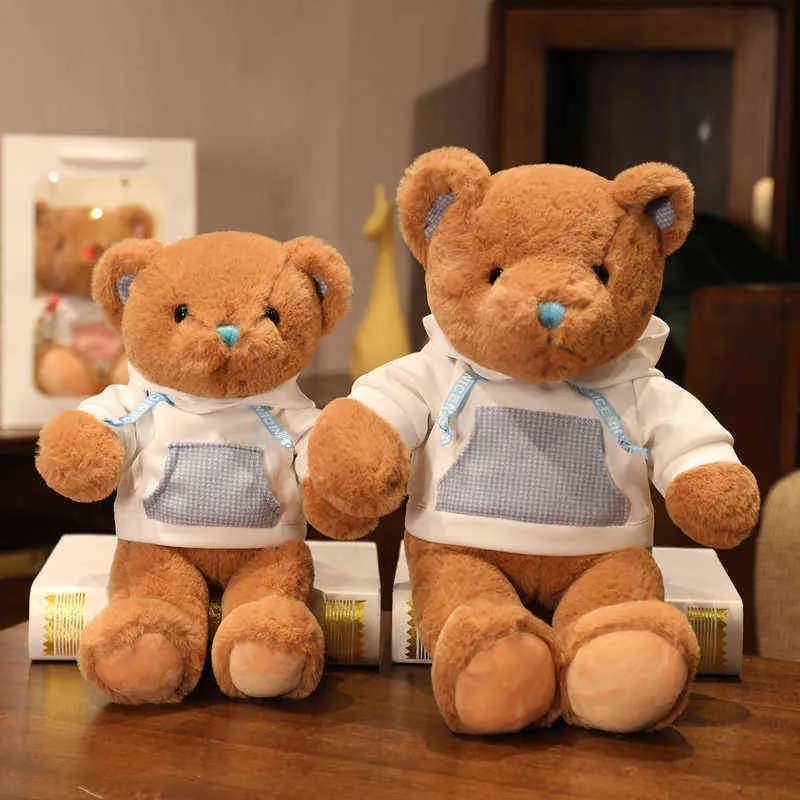 Pc Cm Cute Teddy Bear With Clothes Plush Toys Beautiful Animal Bears Cushion Birthday Xmas gift For Baby Girlfriend J220704