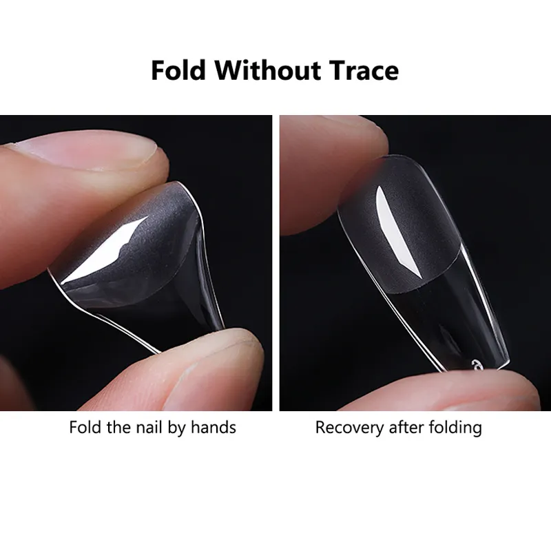 240st Fake Nails Acrylic Press On Gel X Full Cover Artificial Coffin False Nail Tips For Extension Capsule Art Tool 220716