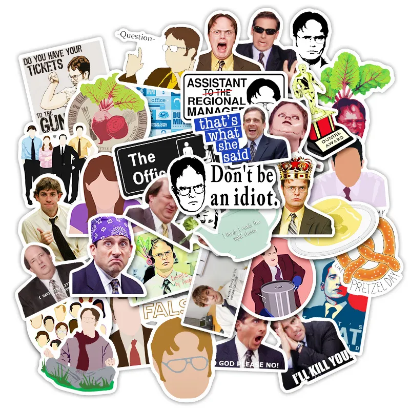 pack Classic tv -show The Office Stickers for Motorcycle Notebook Computer CAR -DIY Kinderen Toys Guitar koelkast 220815