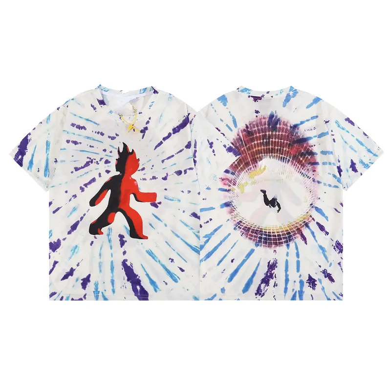 Tie-Dye Printed Hip-Hop Men's and Women's Casual kortärmade T-shirts