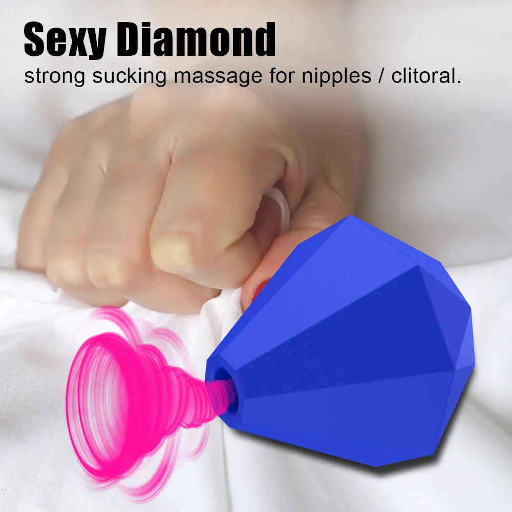 Olo 10モードダイヤモンドシャップクリトリス刺激装置乳首吸盤女性のためのバイブレーターセクシーなおもちゃ