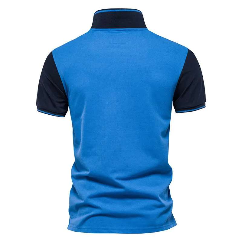 AIOPESON Marque Qualité Coton Polos pour Hommes À Manches Courtes Football Polo Hommes Casual Mode Homme Polo Shirt Top Vêtements 220402