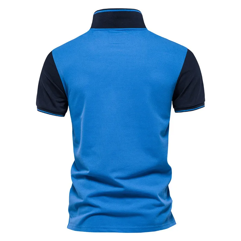 AIOPESON Polo in cotone di qualità di marca uomo Manica corta Calcio Moda casual Camicia maschile Top Abbigliamento 220606