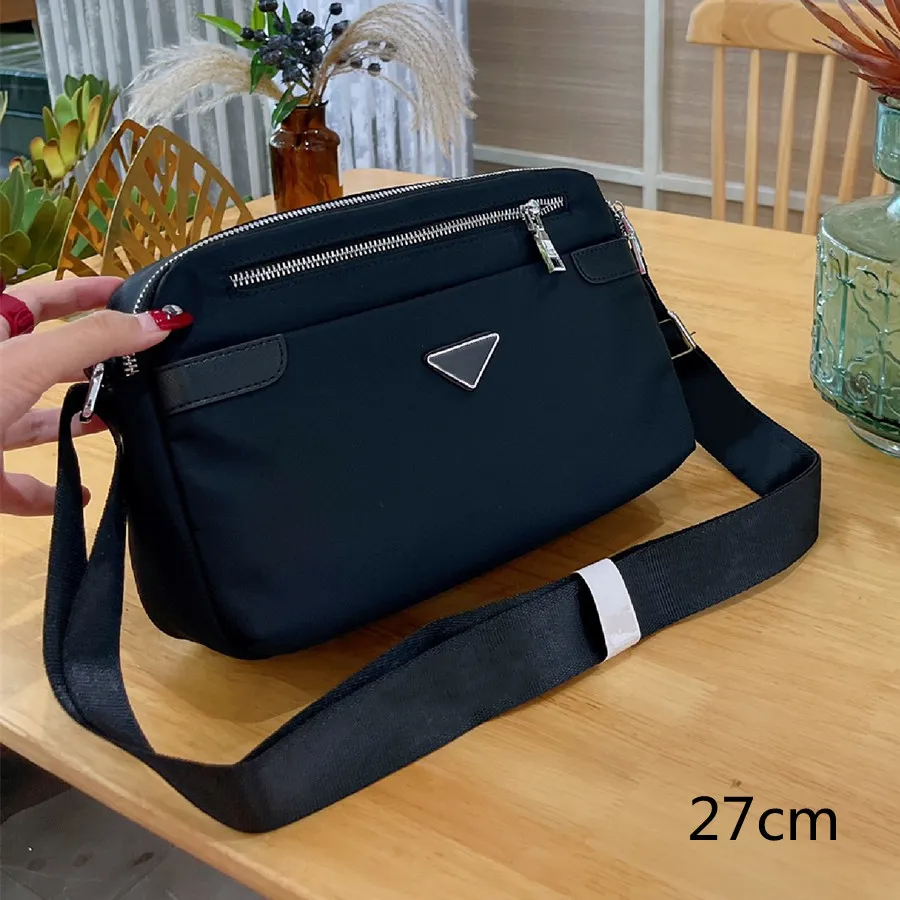 Nylon Designer Men's Black Briefcases Fashion Shoulder Bags Crossbody Camera Bag briefcases Triangle Sequin Women Waterproof 2654