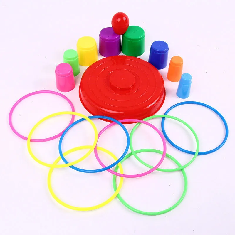 Baby Stacking Cup Sports Circle Ferrule Stacked Layers Throwing Game ParentChild Interactive Ferrule Kids Outdoor Toys ZXH 220621