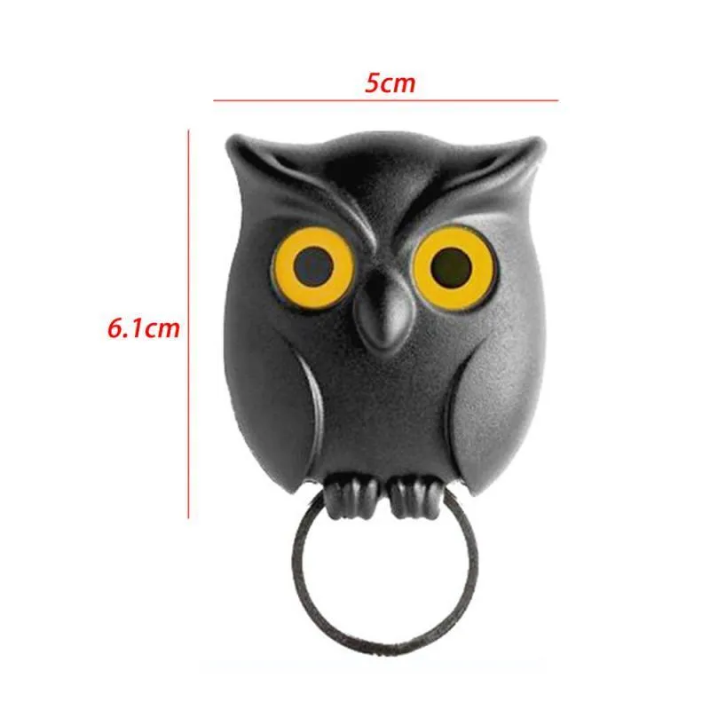Owl Night Wall Magnetic Key Holder Magnets Hold Keychain Key Hanger Hook Hanging Key Will Open Eyes Home Decoration 220527