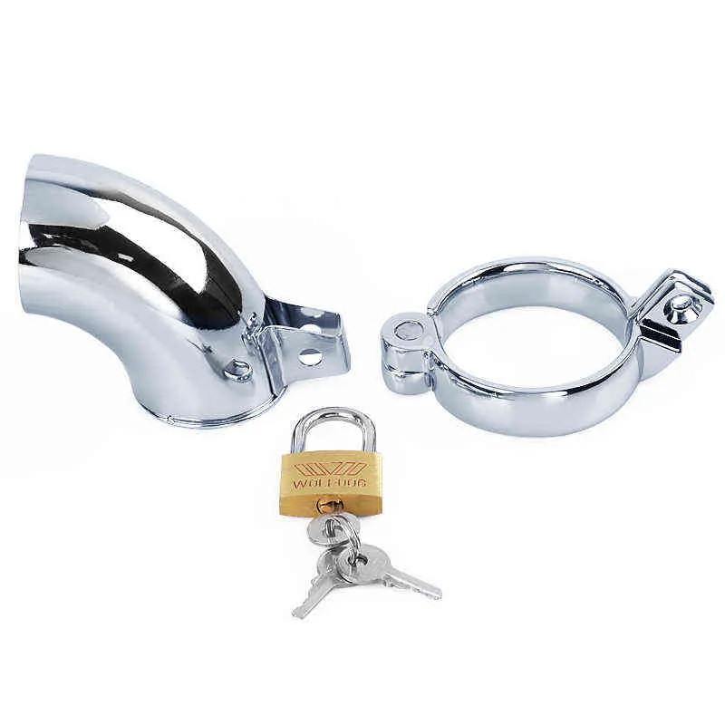 NXY Chastity Device Red Source Stainless Steel Metal Male Lock Chicken Binding Adult Supplies and Female Slave Adjustment Torture Tools 0416