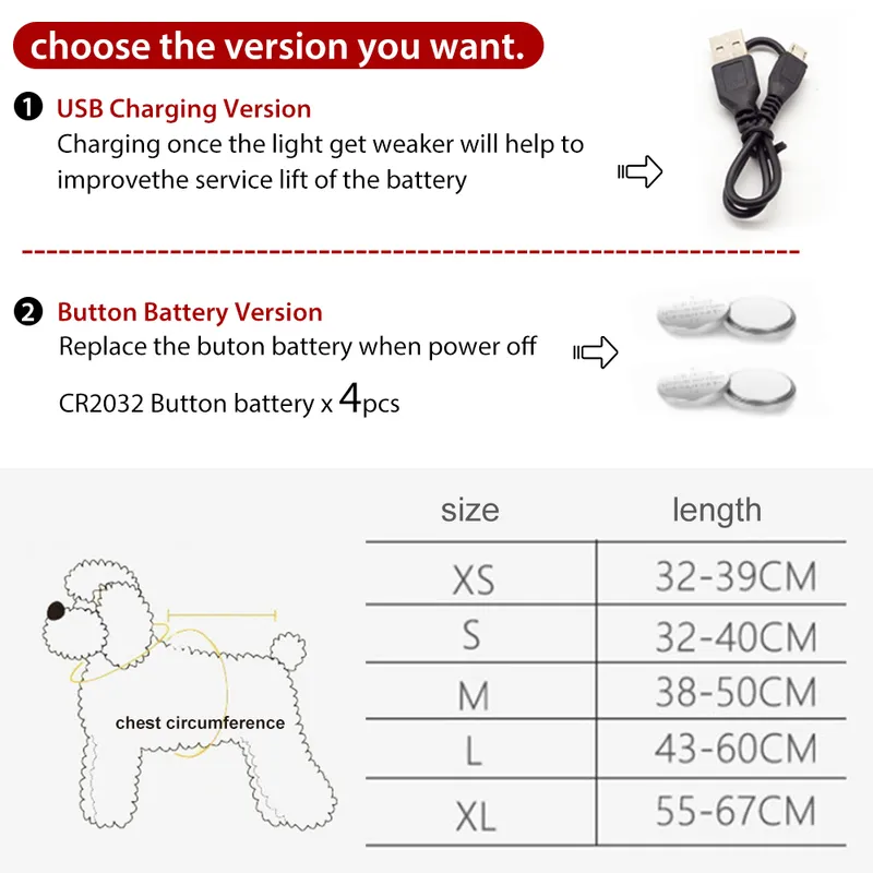 USB Charging Led Or Button Battery Flashing Pet Dog Leash ntiLostAvoid Car Accident Perros Safe Chest Straps Luminous 220610