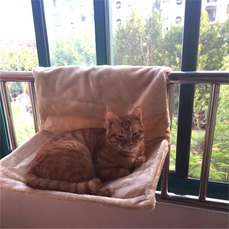 Högkvalitativ fast ram katt hängmatta säng hus bekväm söt varm bärbar komfort husdjur hyllmadrass 220323