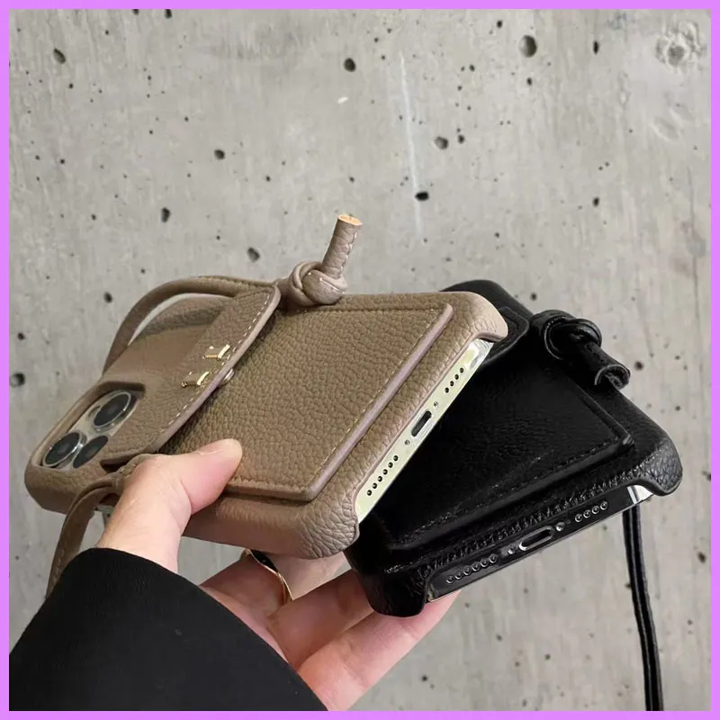 Femmes Fashion Phone Case Designer pour Iphone Cases Nouvelle chaîne Sac à main Case Card Pocket pour Iphone 7 8 Plus X Xs Xr 11 12 13 Pro Max3487355