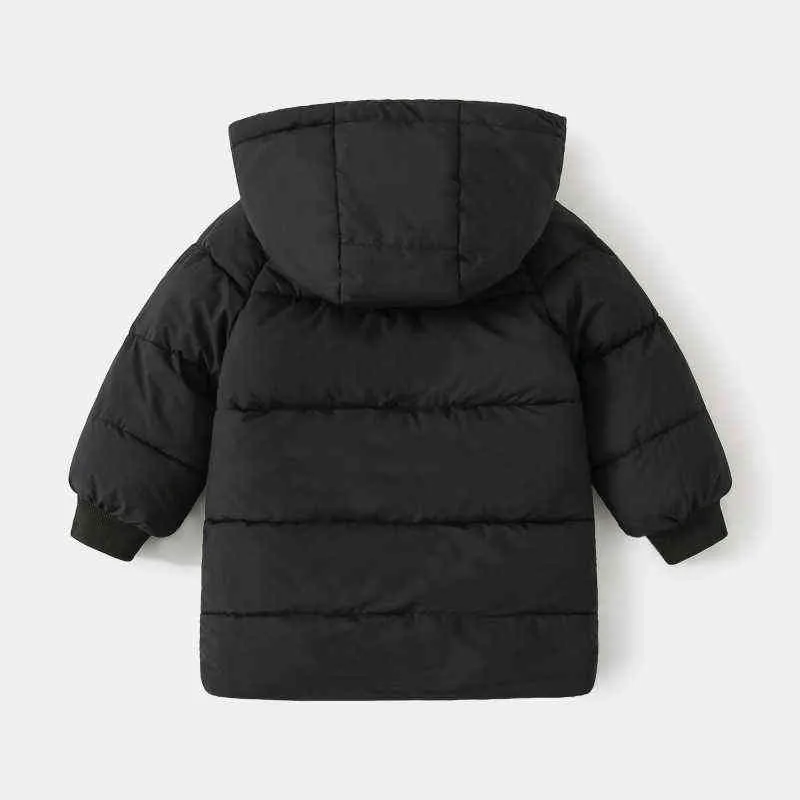 2022 Nieuwe Winter Kids Jackets Boys Down Jackets Fashion Dikke lange jassen voor tieners Girls Coat 2 6 8 12 -jarige kinderen Parka J220718