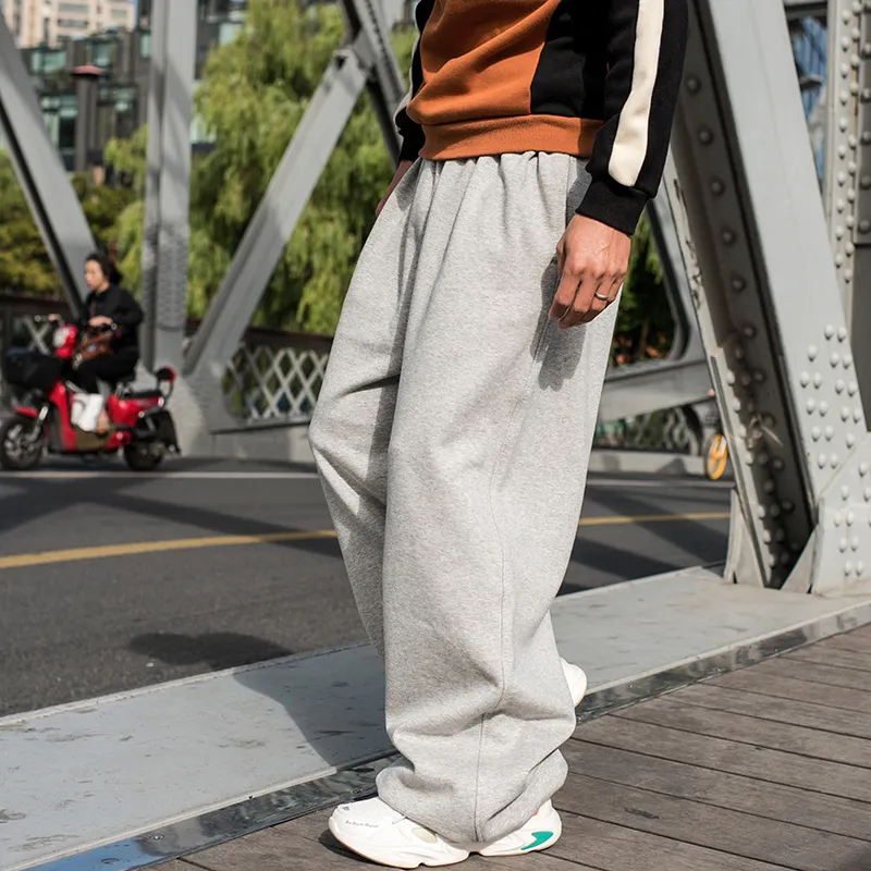 Pantalon polaire chaud grande taille Hiphop Harem Joggers pantalon hommes pantalon de survêtement décontracté jambe large pantalon Baggy ample vêtements de rue