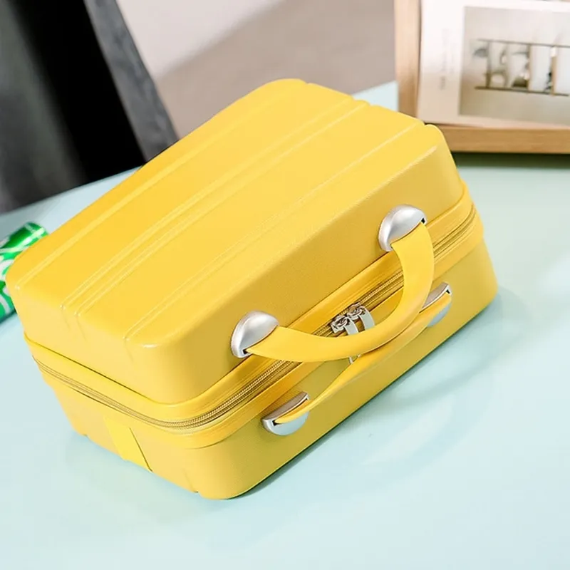 Mini-Reisehandgepäck-Kosmetikkoffer, kleine tragbare Tragetasche, süßer Koffer für Make-up, multifunktionaler Aufbewahrungsorganisator 220315