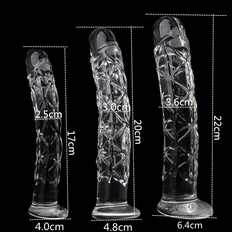 Crystal Glass Dildo Butt Plug Realistic Penis Anal Dildos for Women G-spot Stimulate Sexy Toys Female Masturbators Dilldo